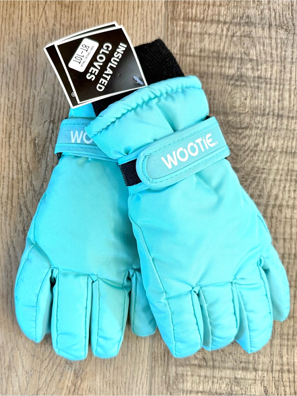 NWT Wootie Aqua Insulated Winter Gloves Size 8T-10T Kids